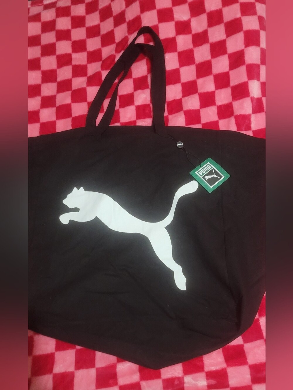 Puma Black Tee with Large White Puma Logo - Picture 3 of 4